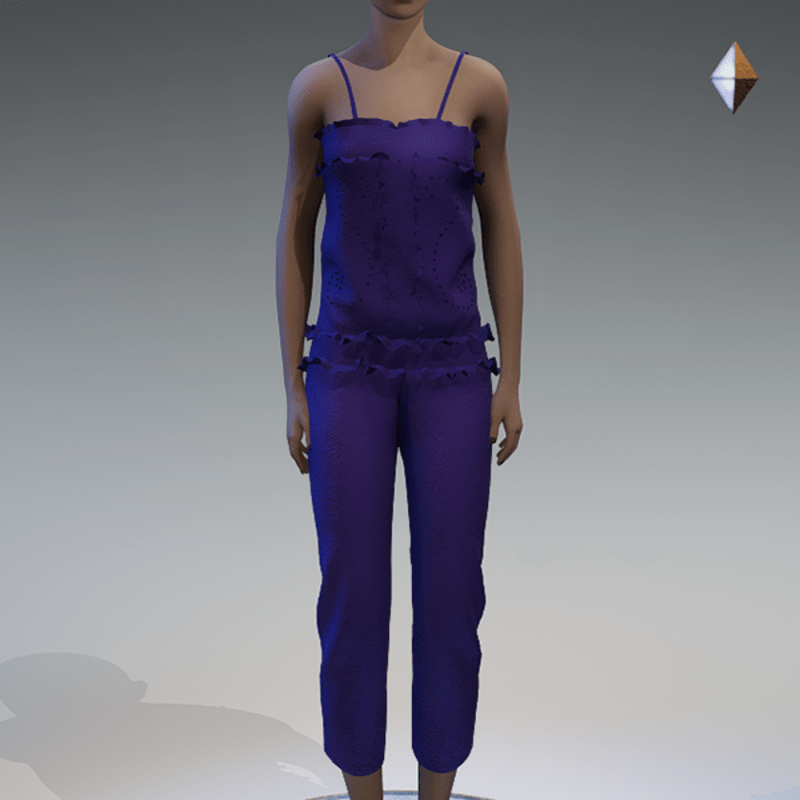 Violet beaded romper