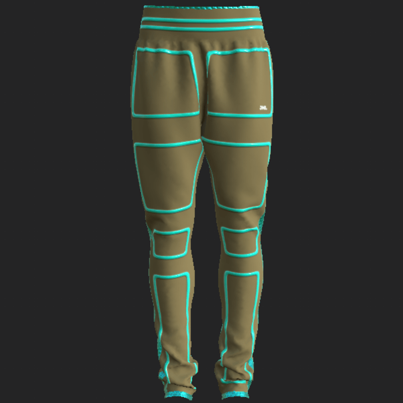 NEO SPORTS PANTS_ BEIGE CYAN