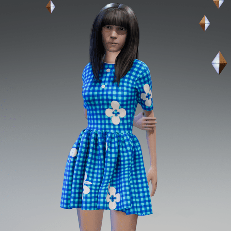 Checked Summer Button Dress