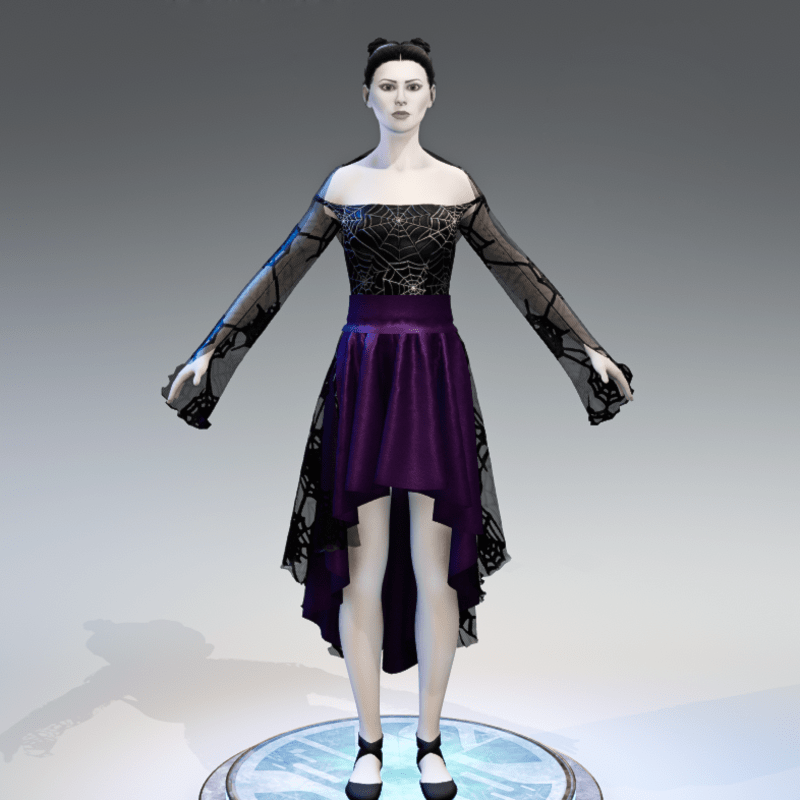 AV 2.0 Halloween asymmetrical dress and bolero