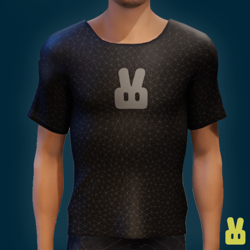 basic supporter shirt - male , black