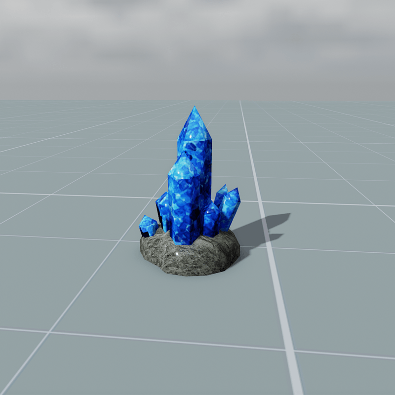 crystal multiple blue