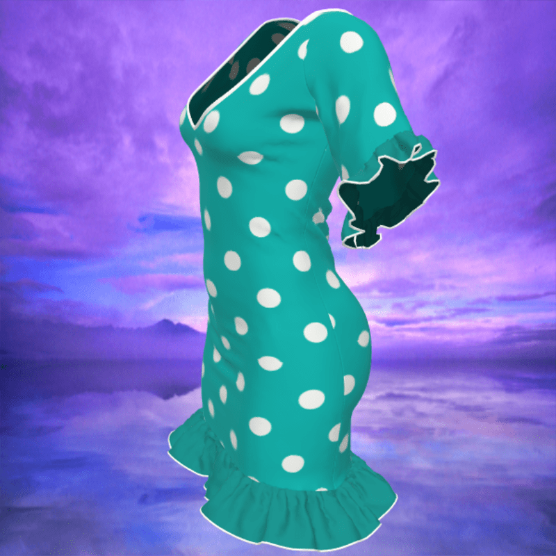 Blue PolkaDots Dress