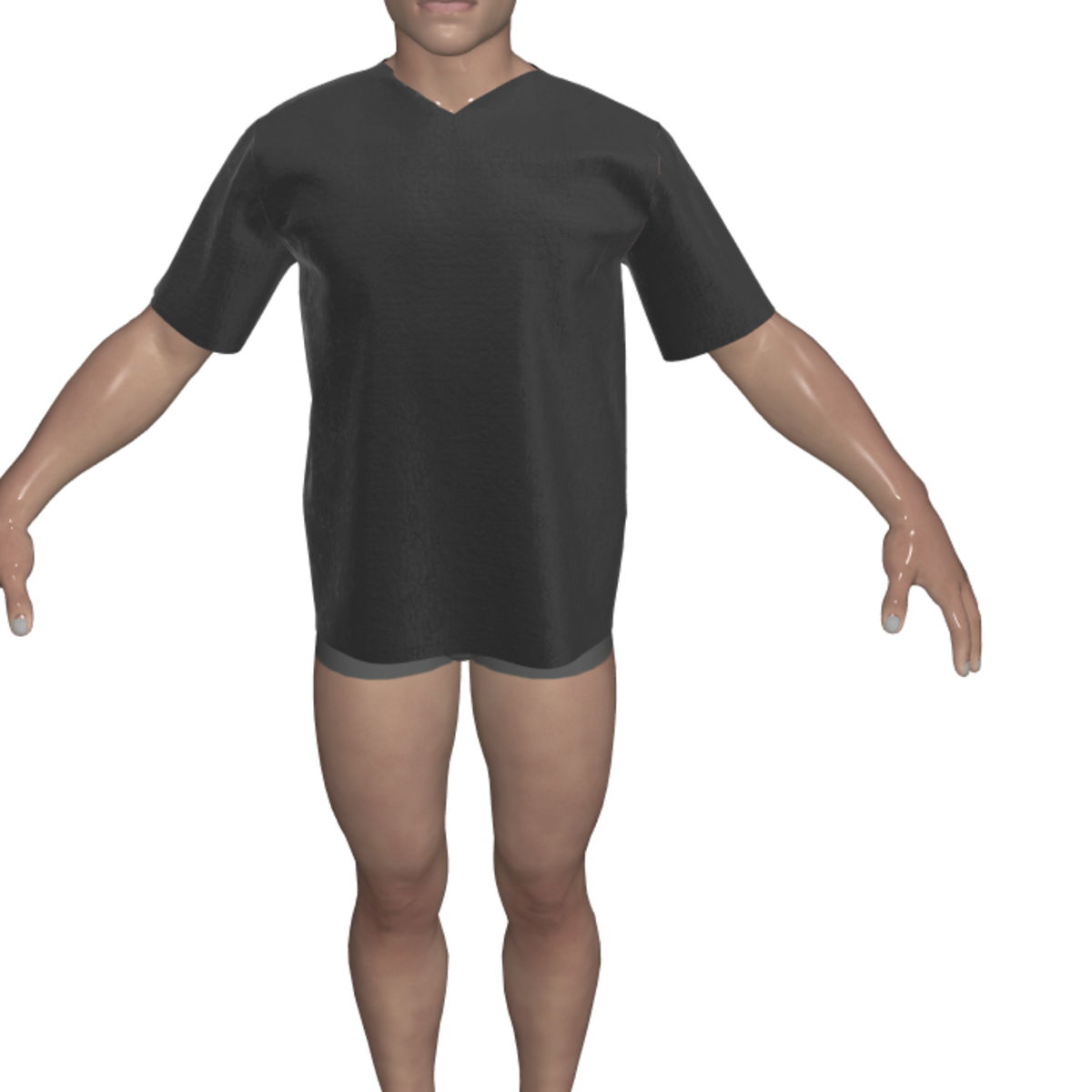 Mens Classic black V-Neck Shirt