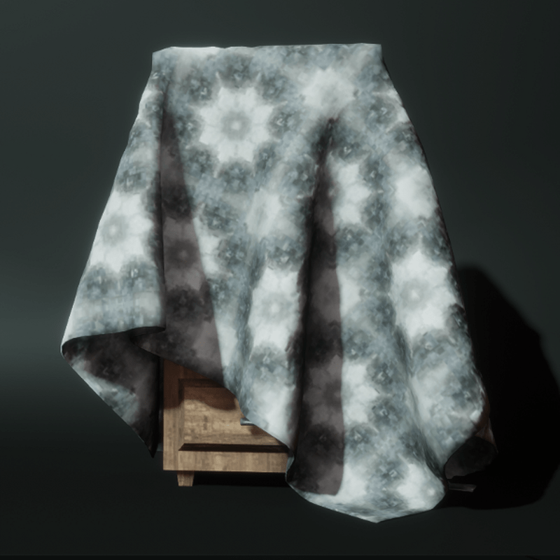 Draped Tall Chest with Cloth Cover