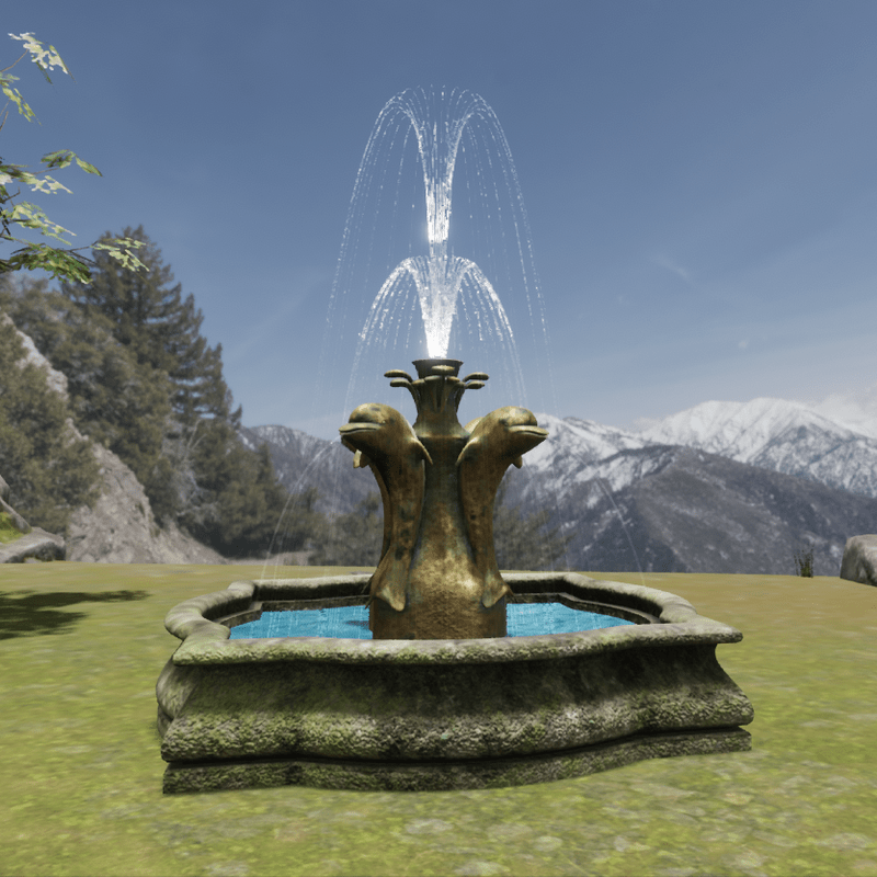 TKA Dolphin Fountain animated with sound