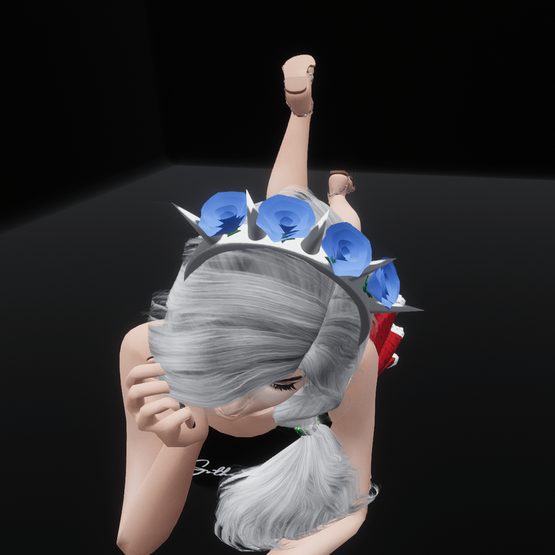 Spiked Rose Headband (Light Blue)