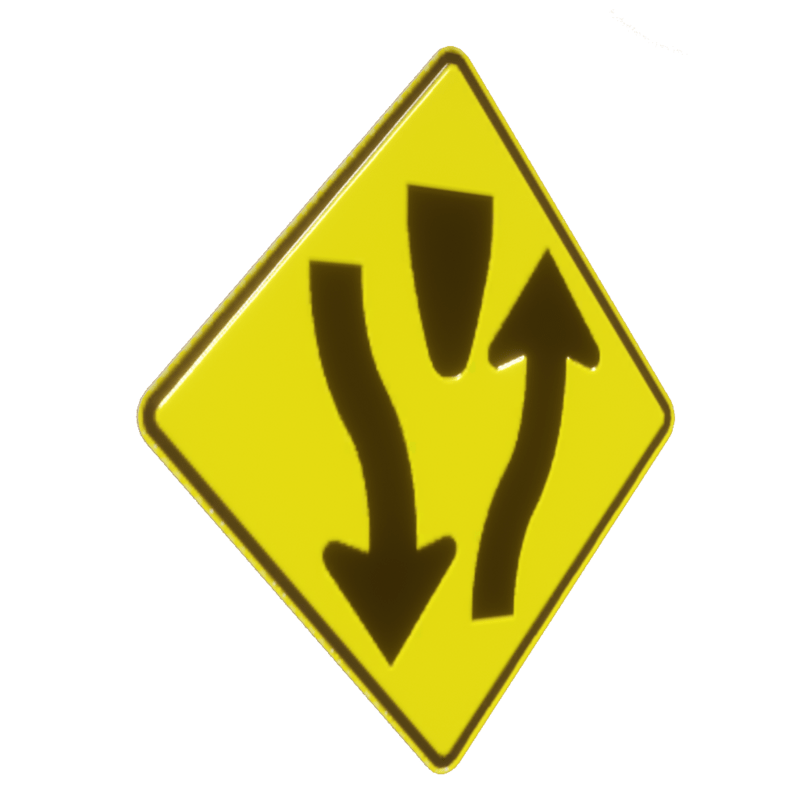 Road Divides - Street Sign