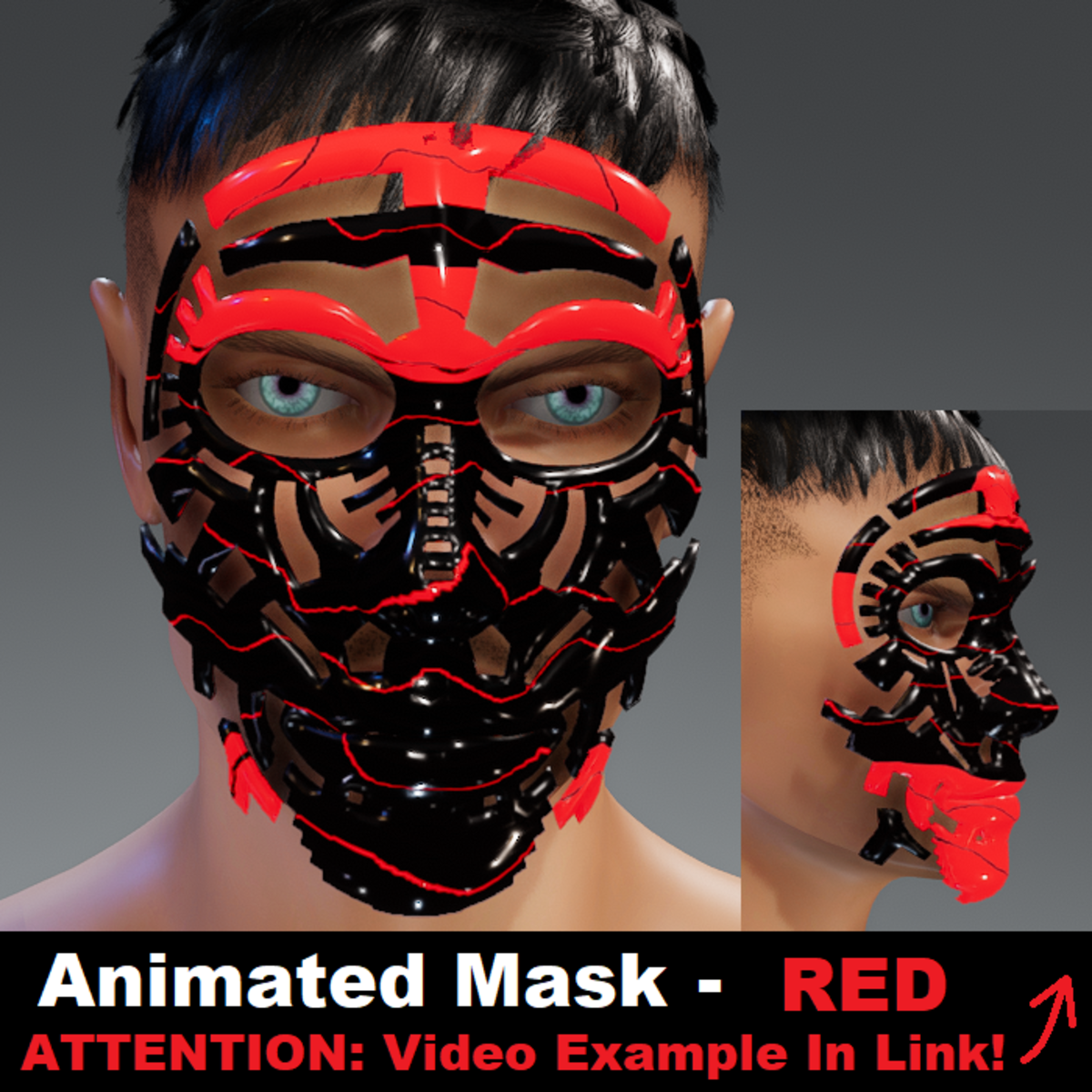 Animated Mask: Red - Male Avatars