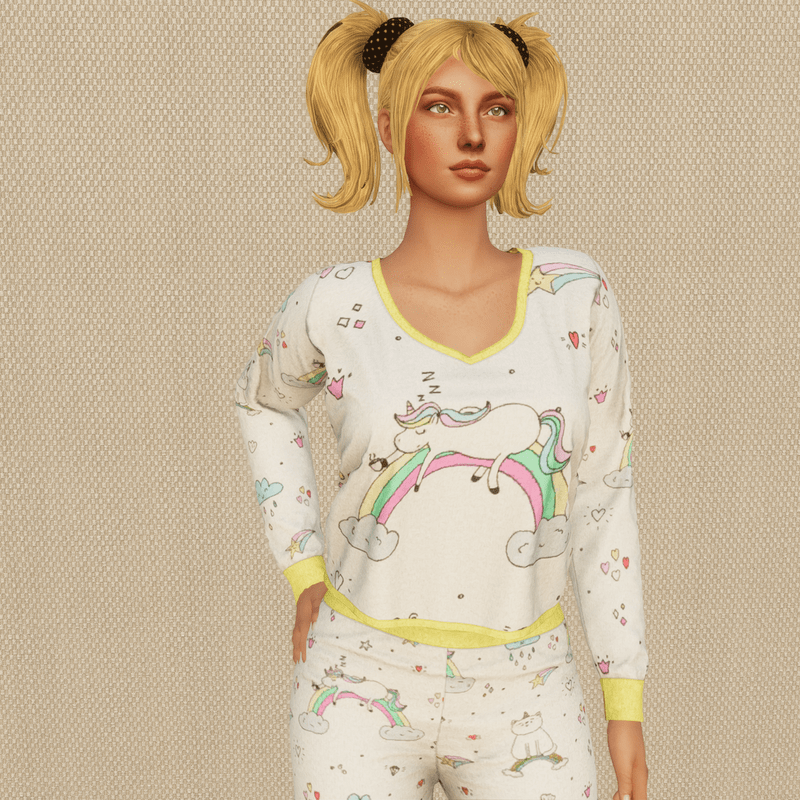 Sleepy Unicorn Pajama Party - White