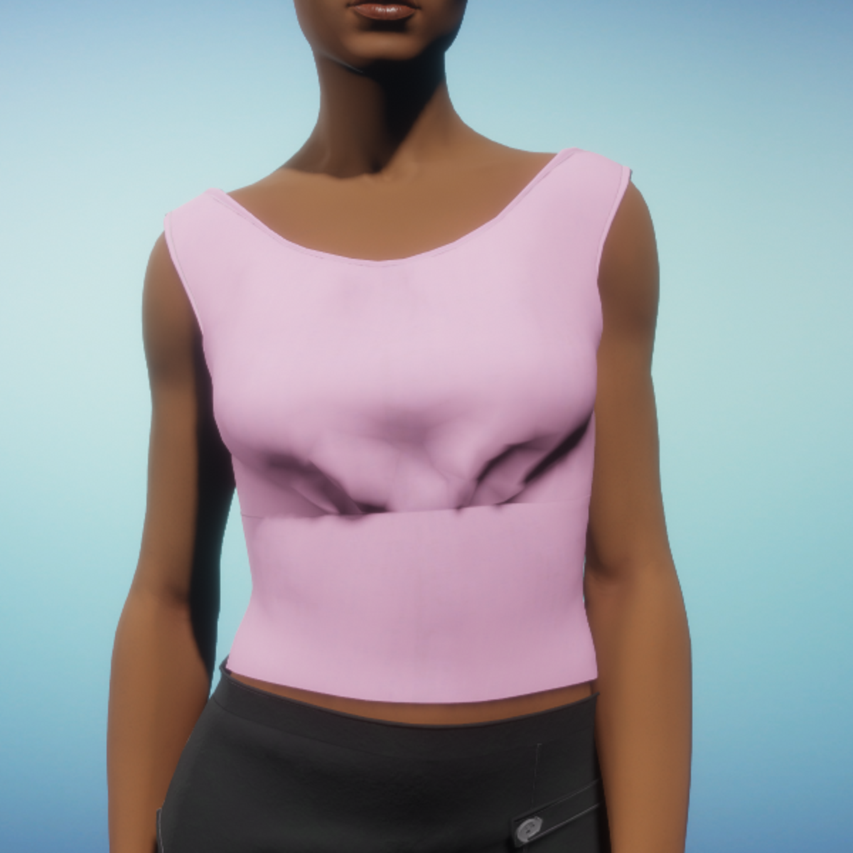 Blouse Tank - Pink Linen