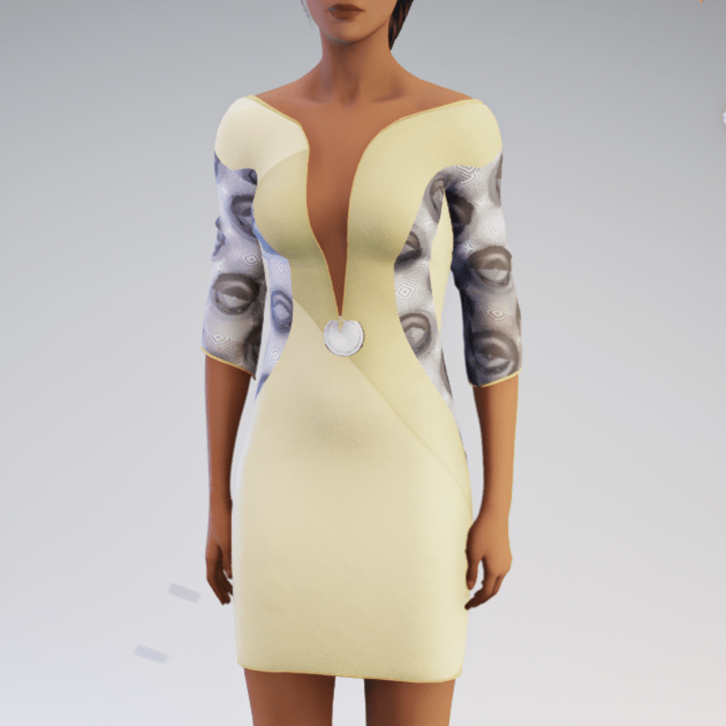 Futuristic Golden Dress