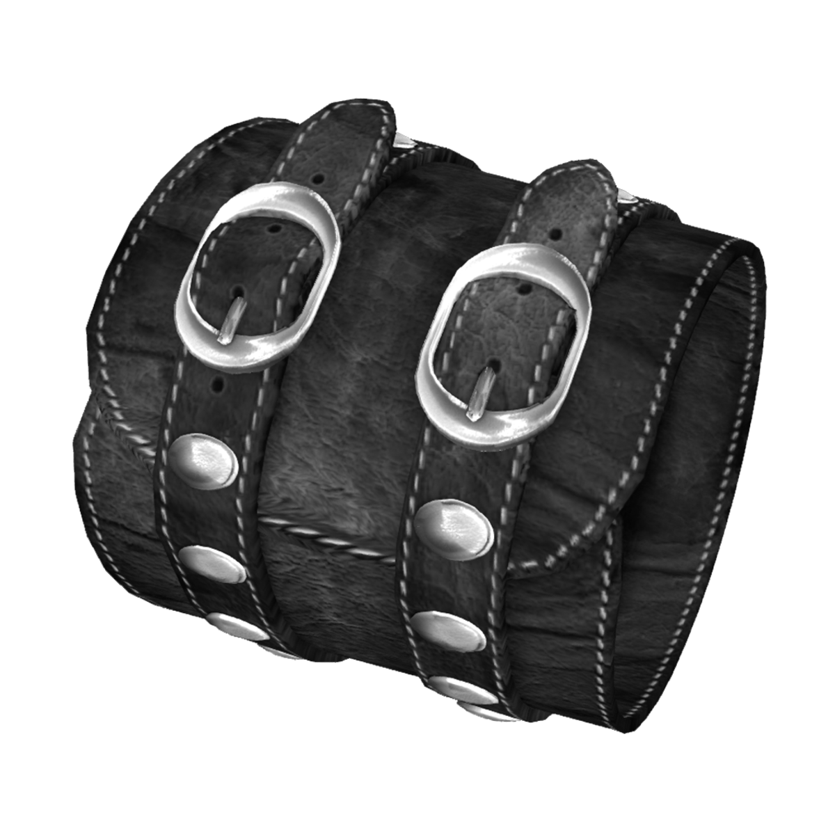 Black Leather Bracelet Female-Right