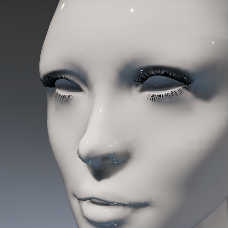 Lashes (feathery short) for the Irene Head by Apocalypse Bunnies