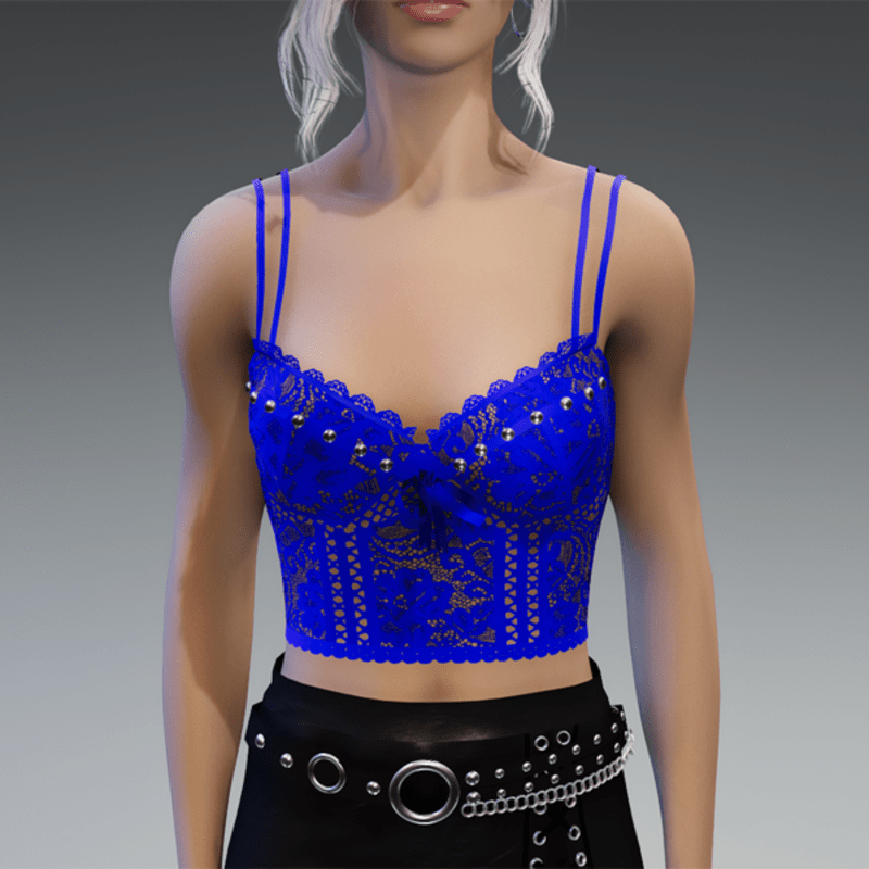 Lace Top in Blue
