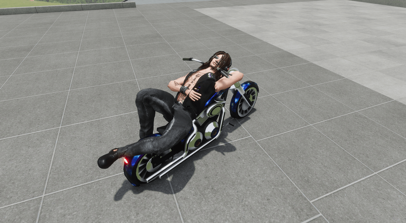 Lay on bike emote