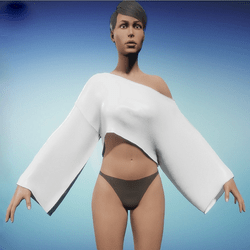 White Satin Top | "Assymetry" Collection