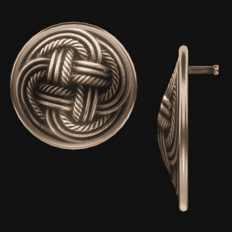 Celtic Disk Earrings - Gold