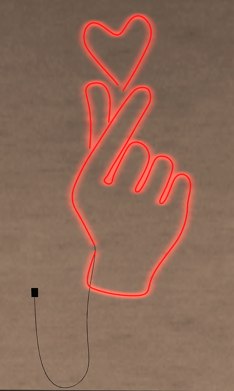 Neon Hand Heart