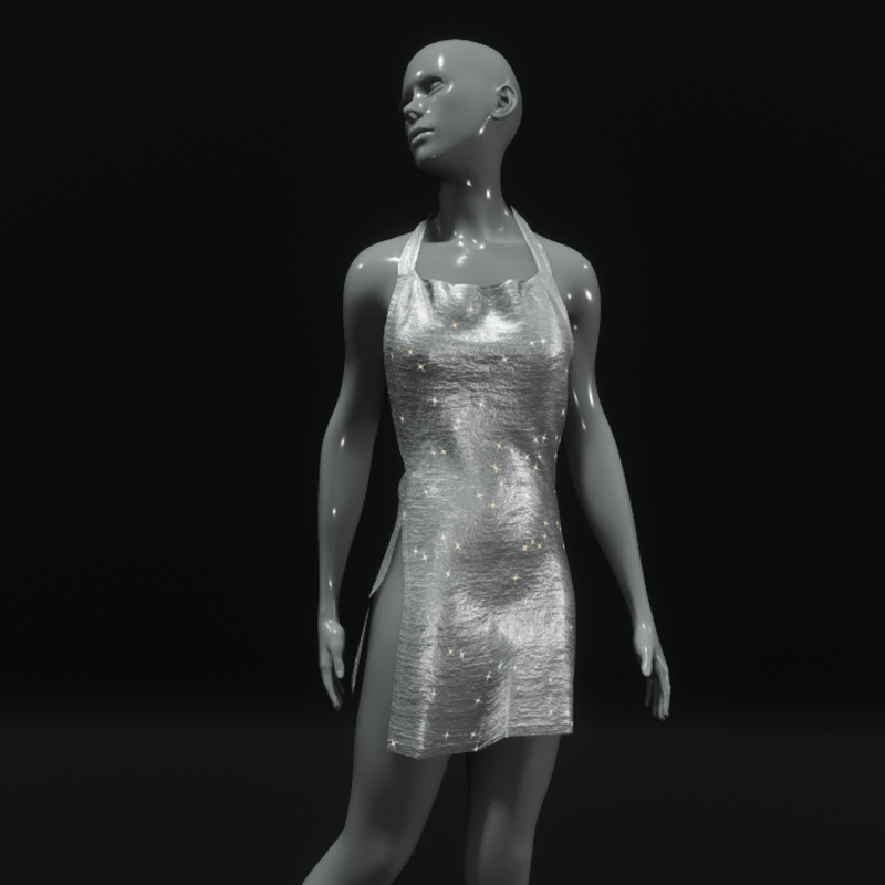 Small sparkling club dress - white