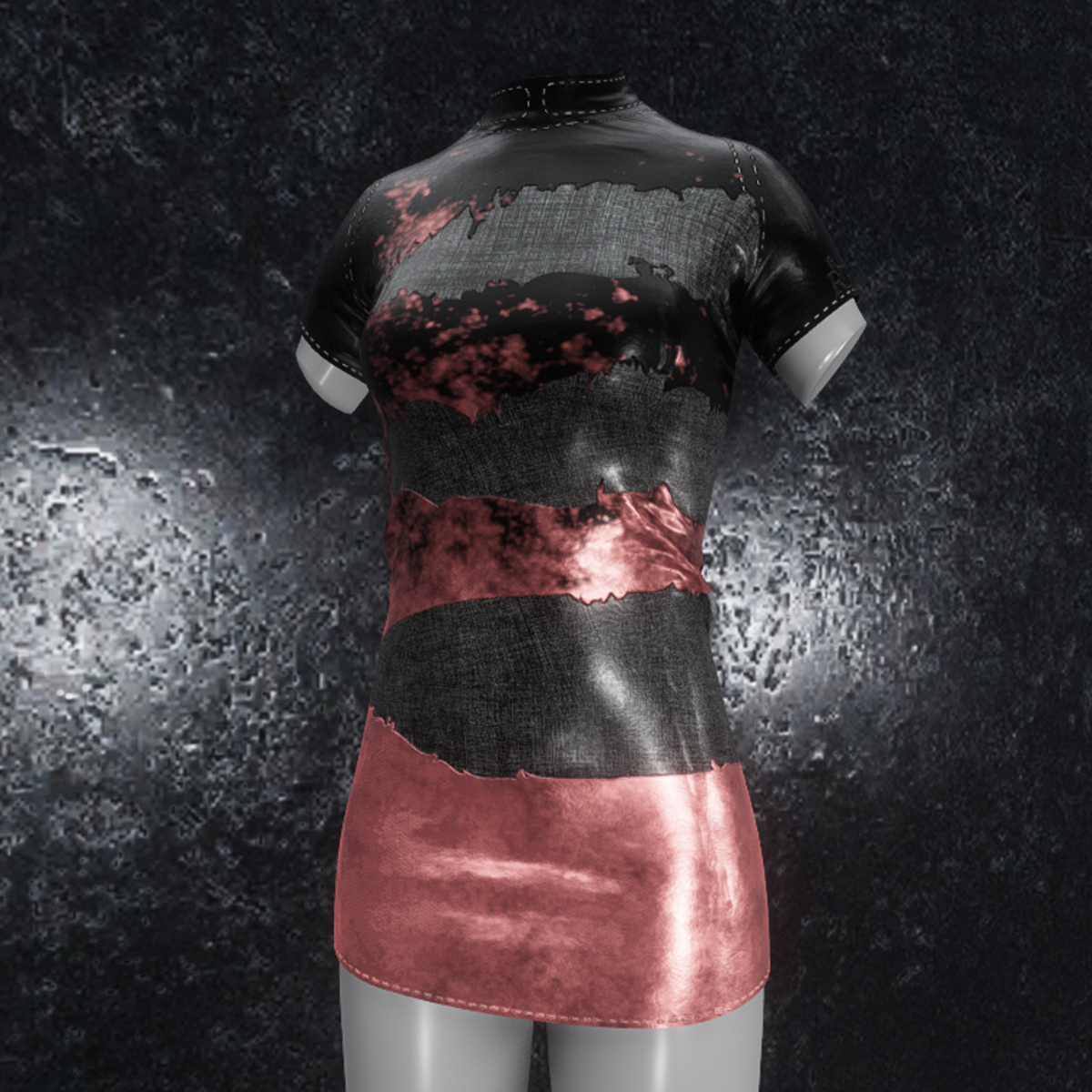 Dress Mila metallic rose black