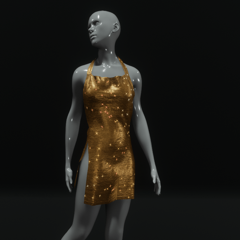 Small sparkling club dress - gold