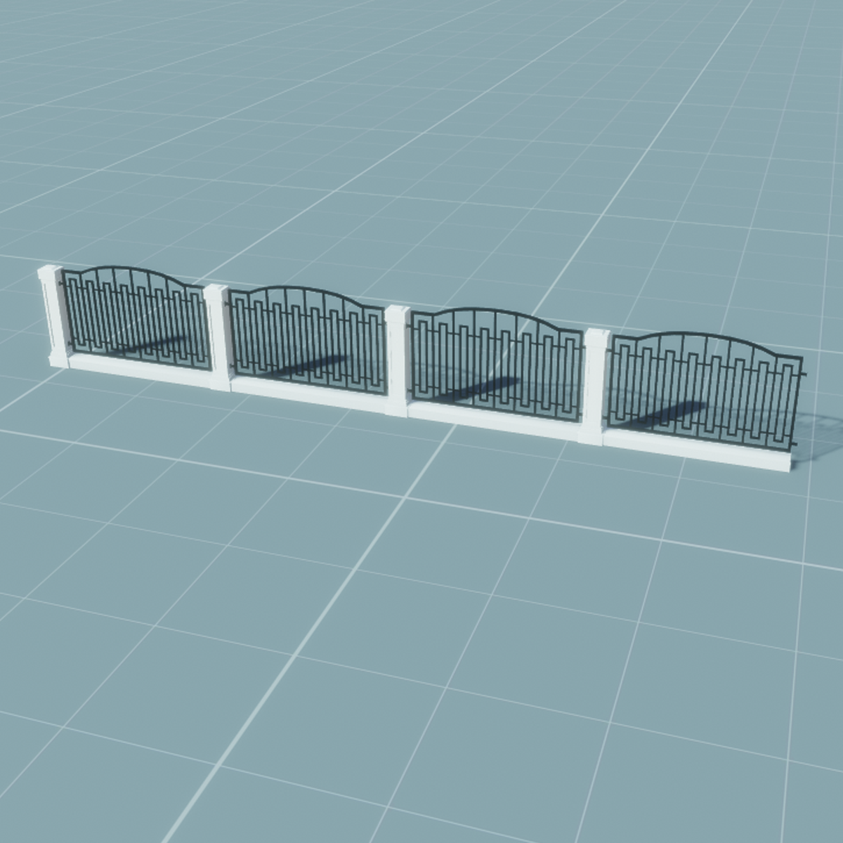 Metal/Marble Fence (Style2)