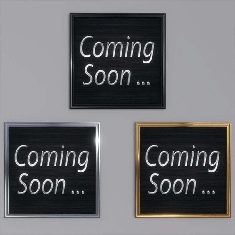 3 Square Framed Pictures - Metallic - Coming Soon
