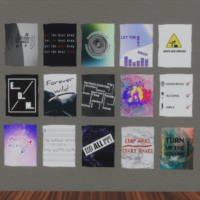 15 music posters collection