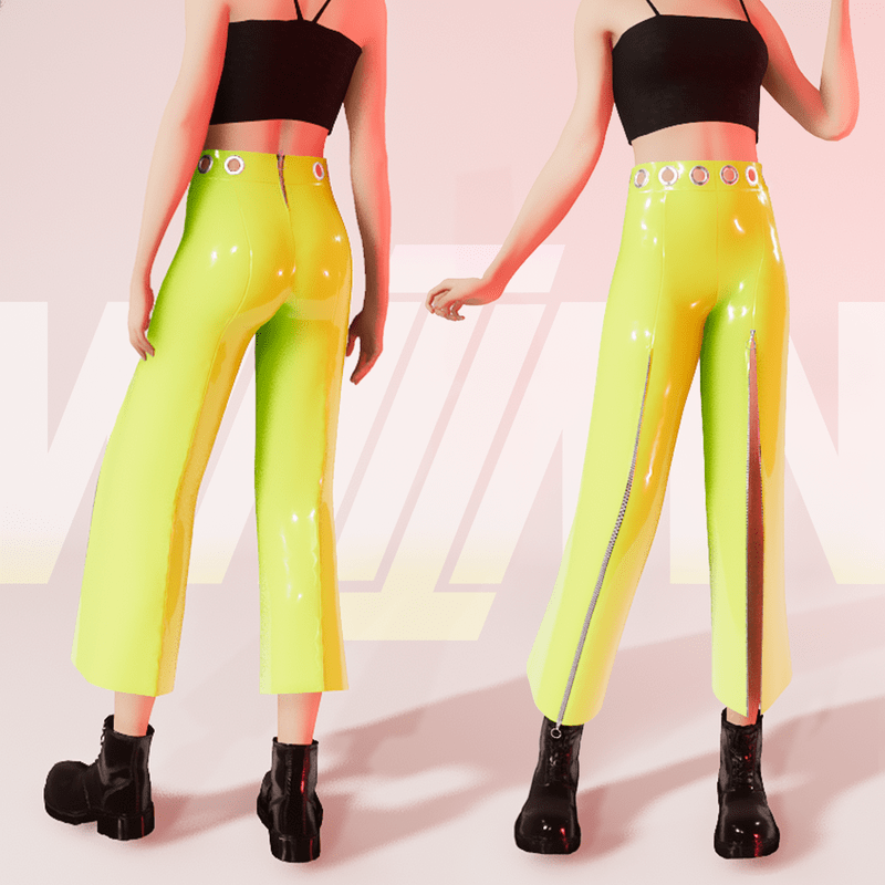 Green Modern Disco Pants