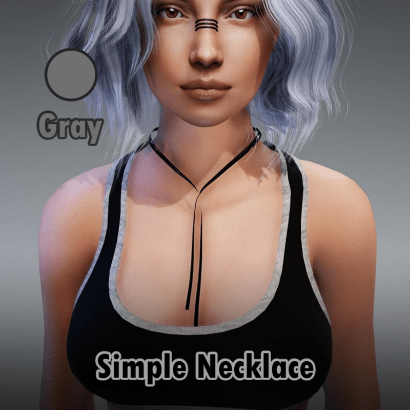 Simple Necklace (Gray)
