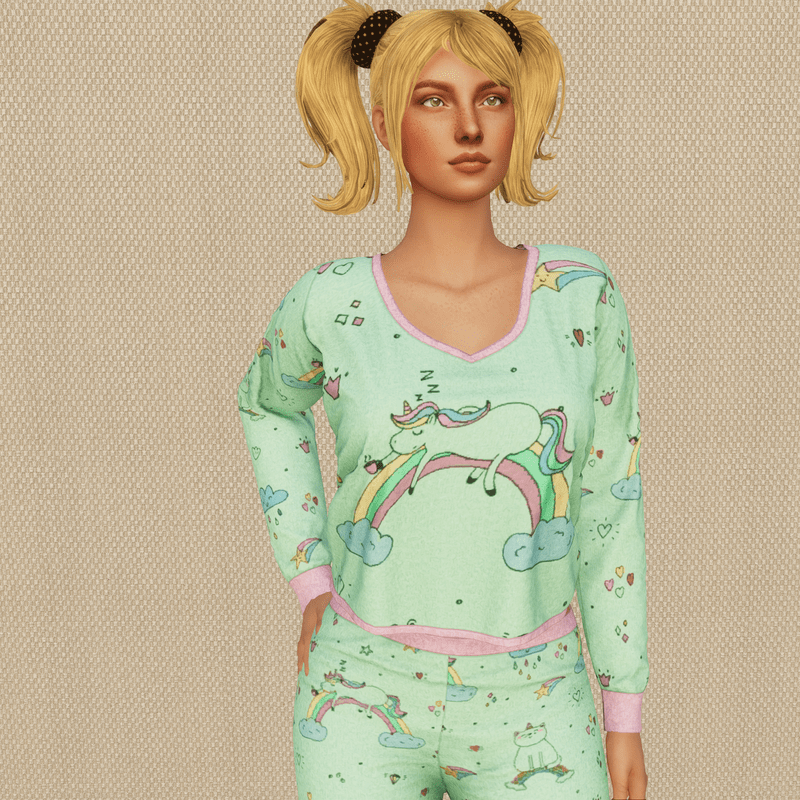 Sleepy Unicorn Pajama Party - Green