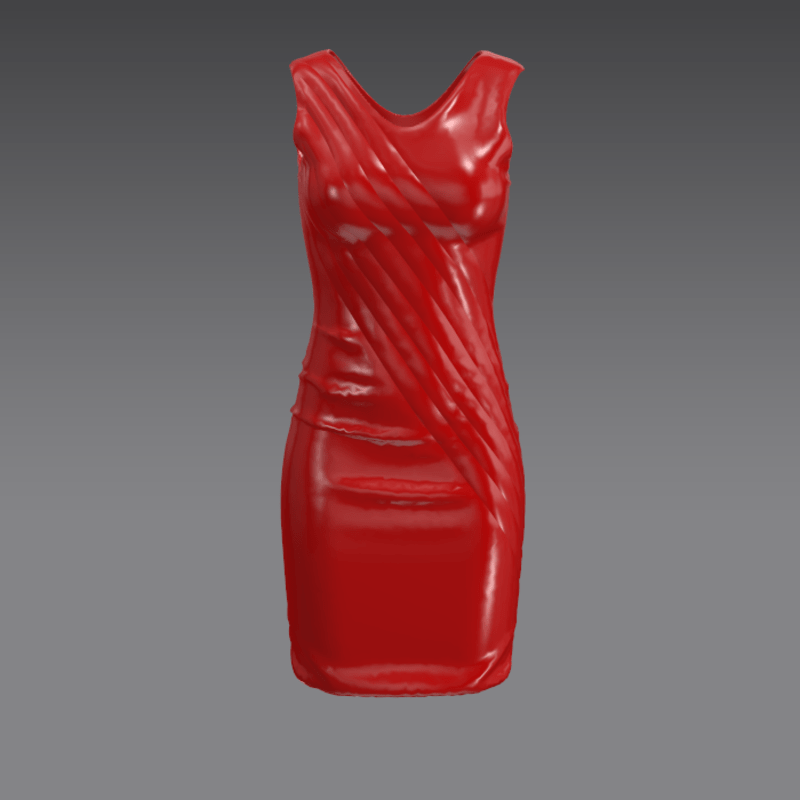 female dress lather red