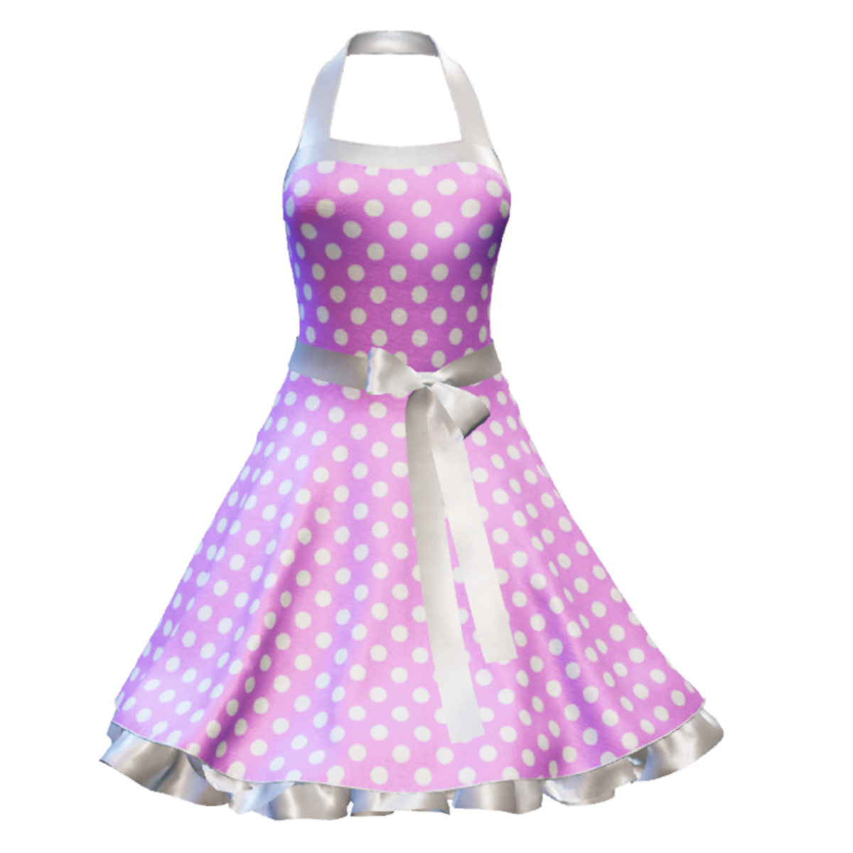 Fifties Rockabilly Polka Dot Dress lilac
