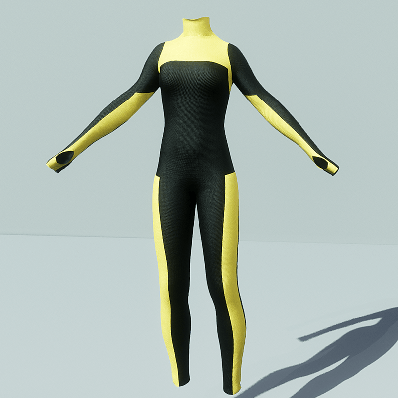 TKA Black and yellow leather grid jumpsuit
