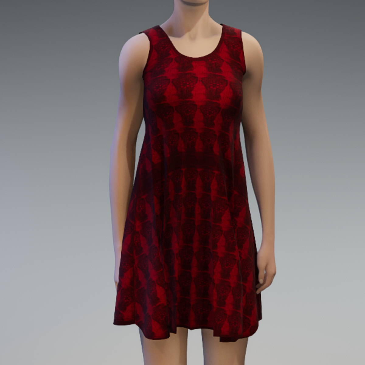 Sleeveless Dress - Red