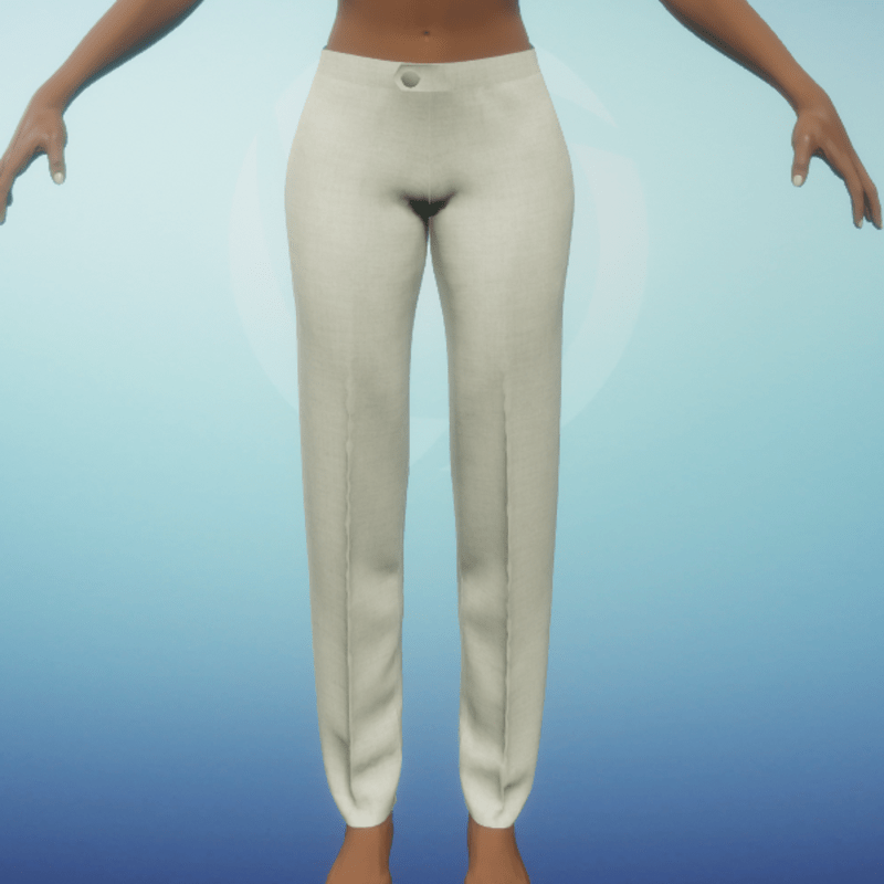 Straight Leg Pants - Cream Tweed