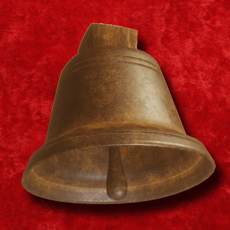 small bell dark bronze