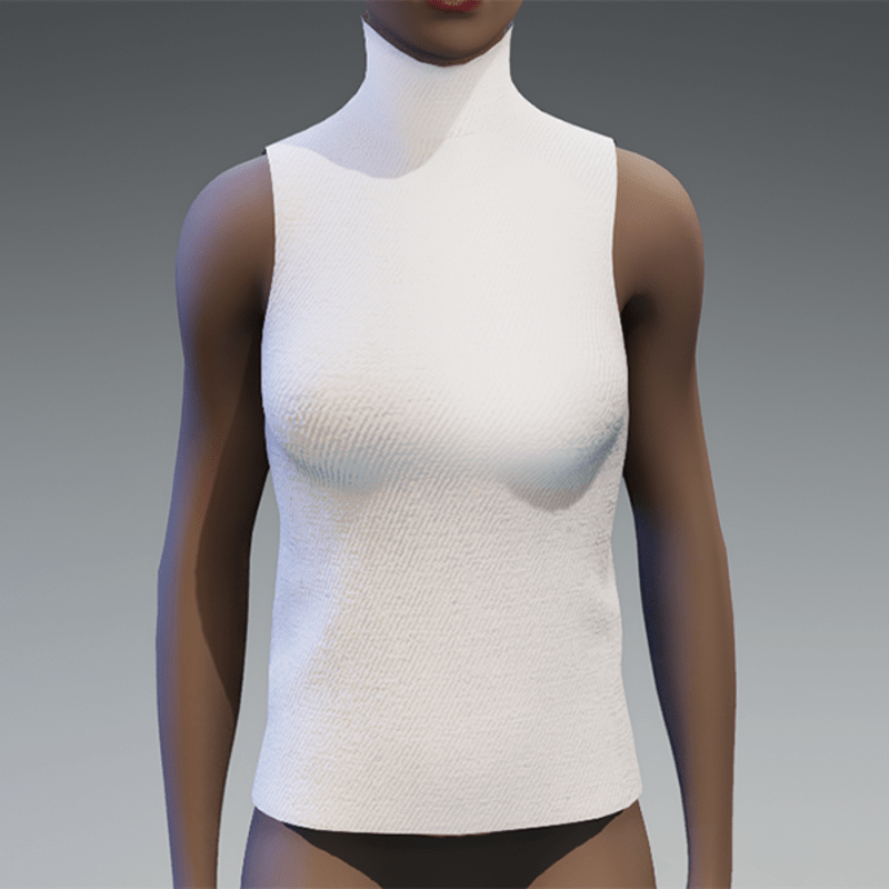 White turtle neck top