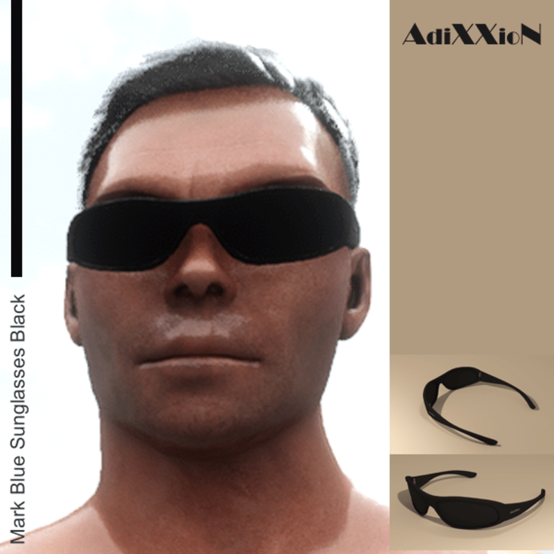 Mark Blue Sunglasses Black