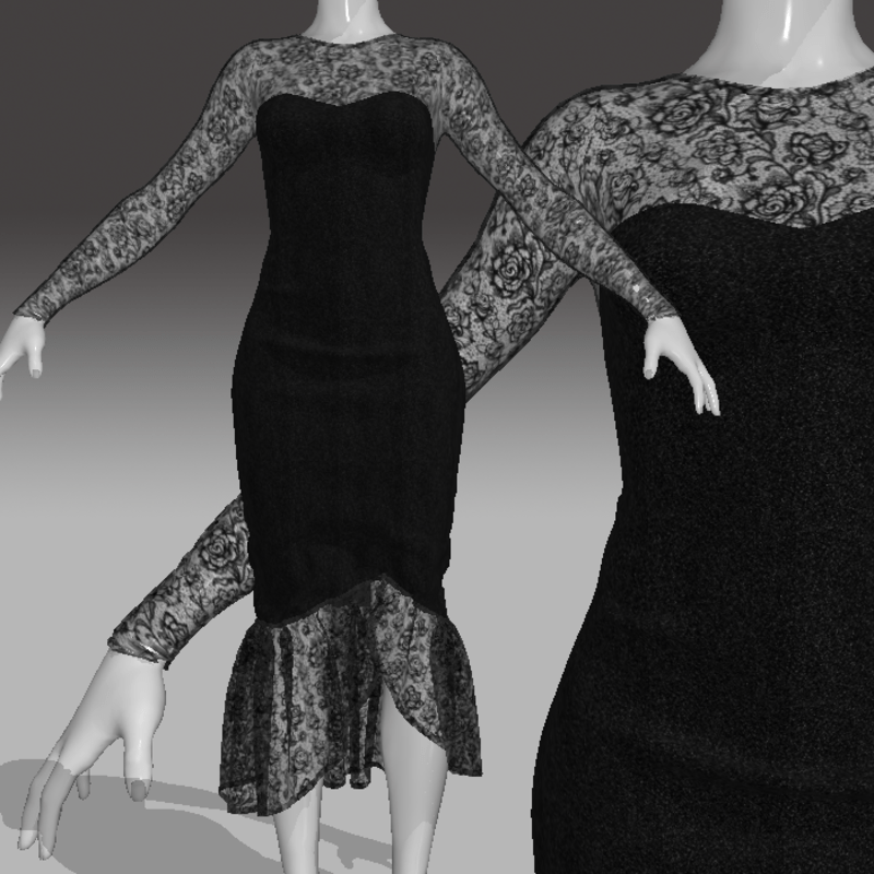 AV2 - Lace Mermaid Formal Dress