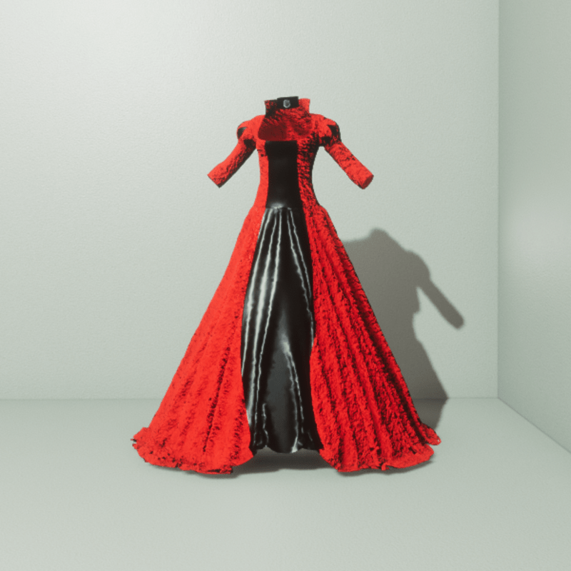 Queen Gown Red/Black