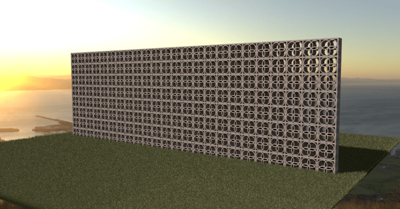 breeze block wall unit