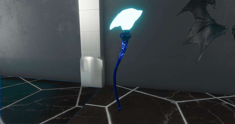 Elven Wizard Costume V1 Staff Glowing