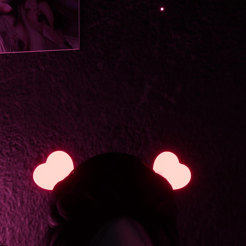 glowy red emissive heart-headband <3 uwu