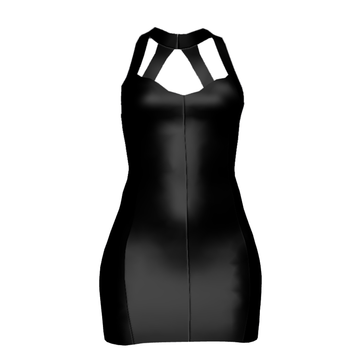 Little Black Latex Dress