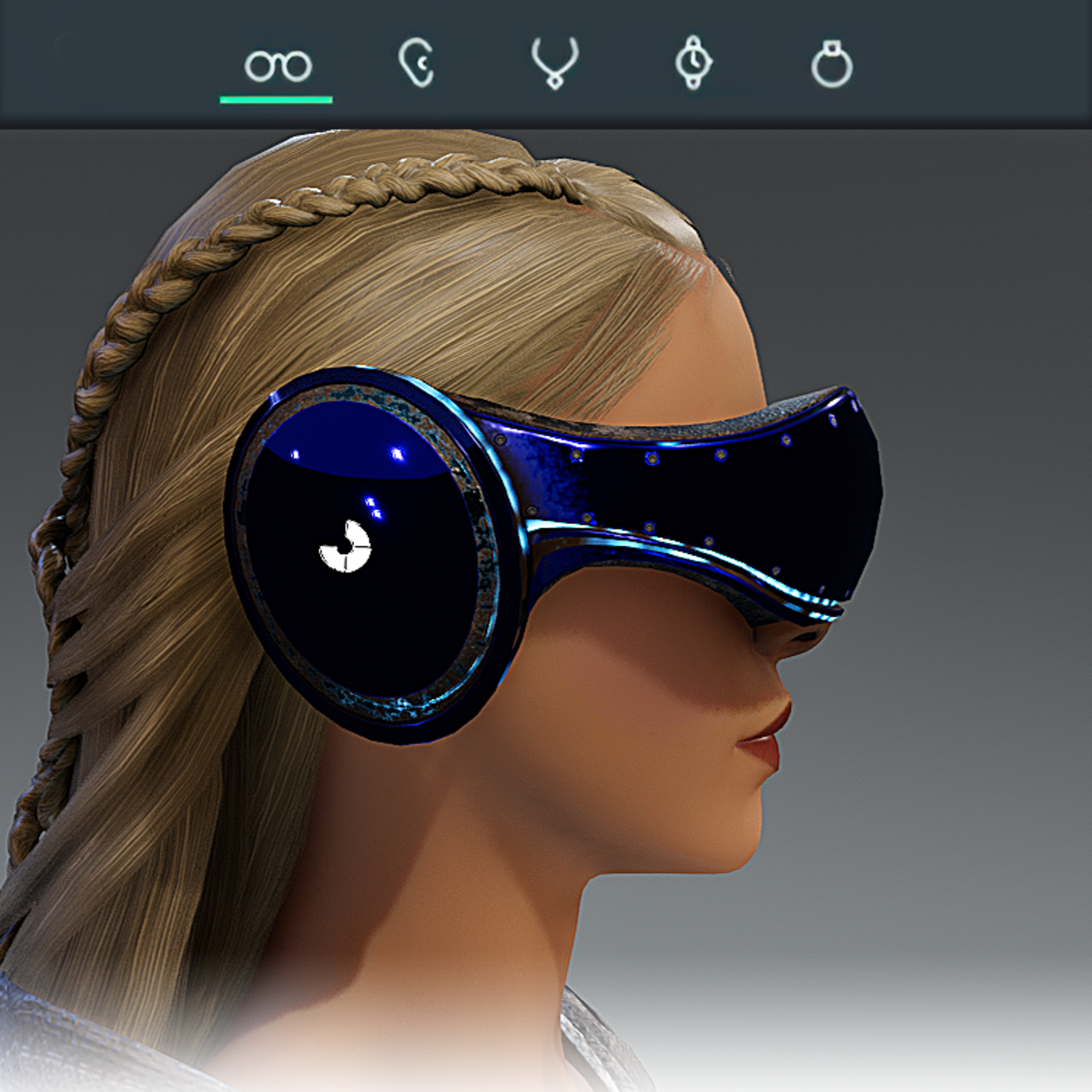 VR Glasses Pulsar- Blue Chrome