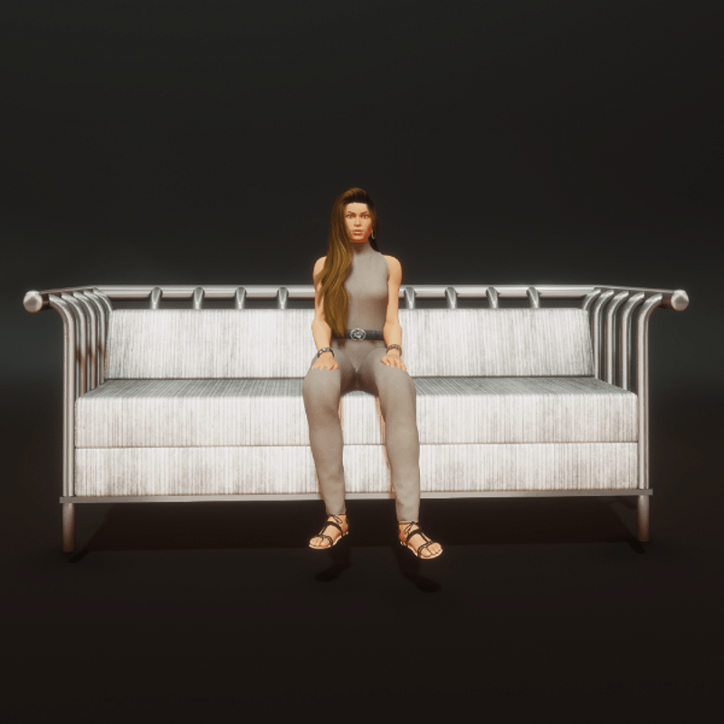 Industrial Daybed with Sit