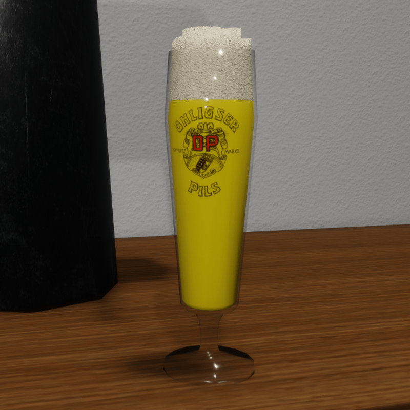 Glas full of Pils beer