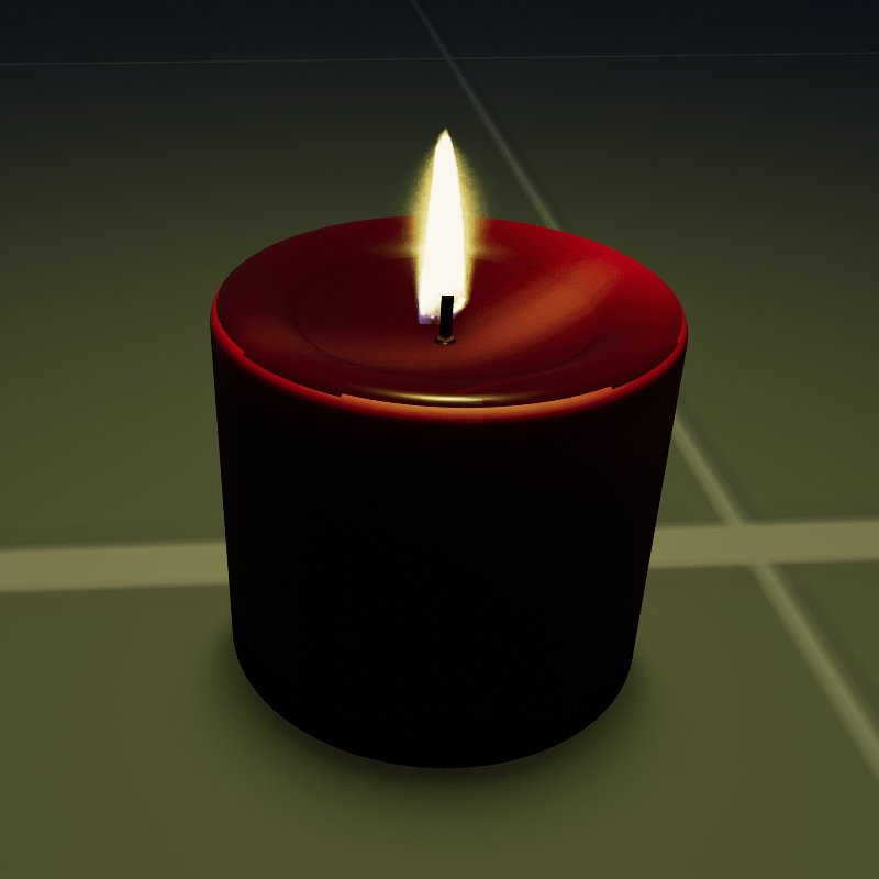 Scripted Half Pillar Candle